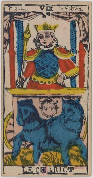 Карта Колесница, Марсельское таро