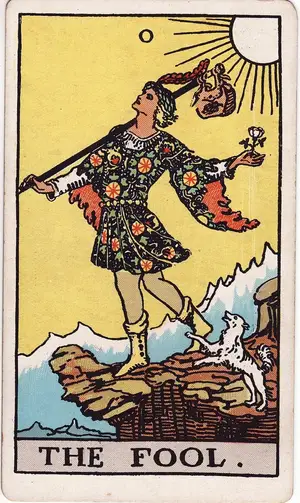 Карта Таро Шут (The Fool), колода Райдера–Уэйта