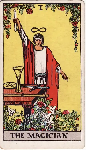 Карта Таро Маг (The Magician), колода Райдера–Уэйта