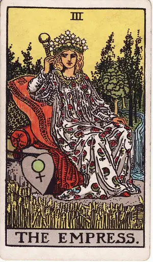 Карта Таро Императрица (The Empress), колода Райдера–Уэйта