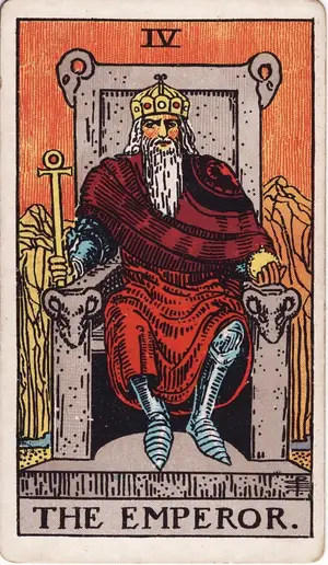 Карта Таро Император (The Emperor), колода Райдера–Уэйта